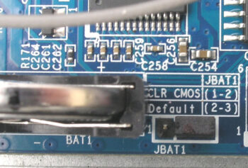 CMOS reset jumper in an Igel M350C